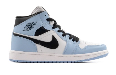 Tenis Retro 1 Cielo Blanco Negro