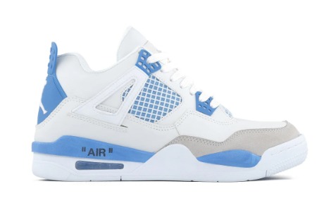 Tenis Retro 4 Blanco Azul