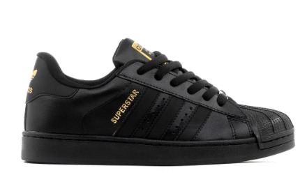 Tenis Concha Negro Oro